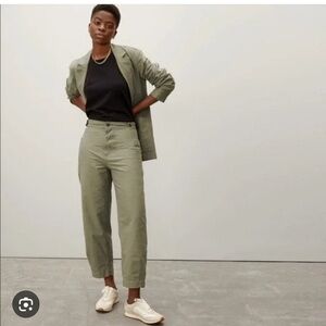 Everlane Fatigue barrel pant green